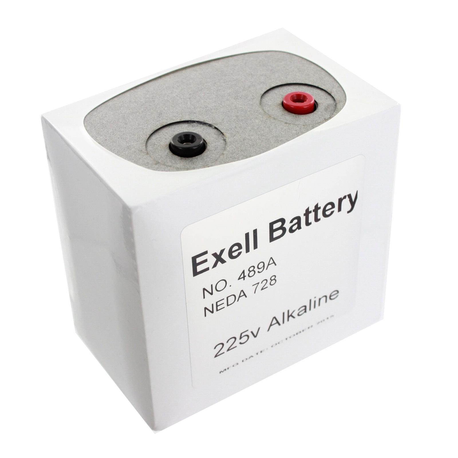 Exell 489A Alkaline 225V Battery NEDA 728 Replaces ER489, EVR-489, 728