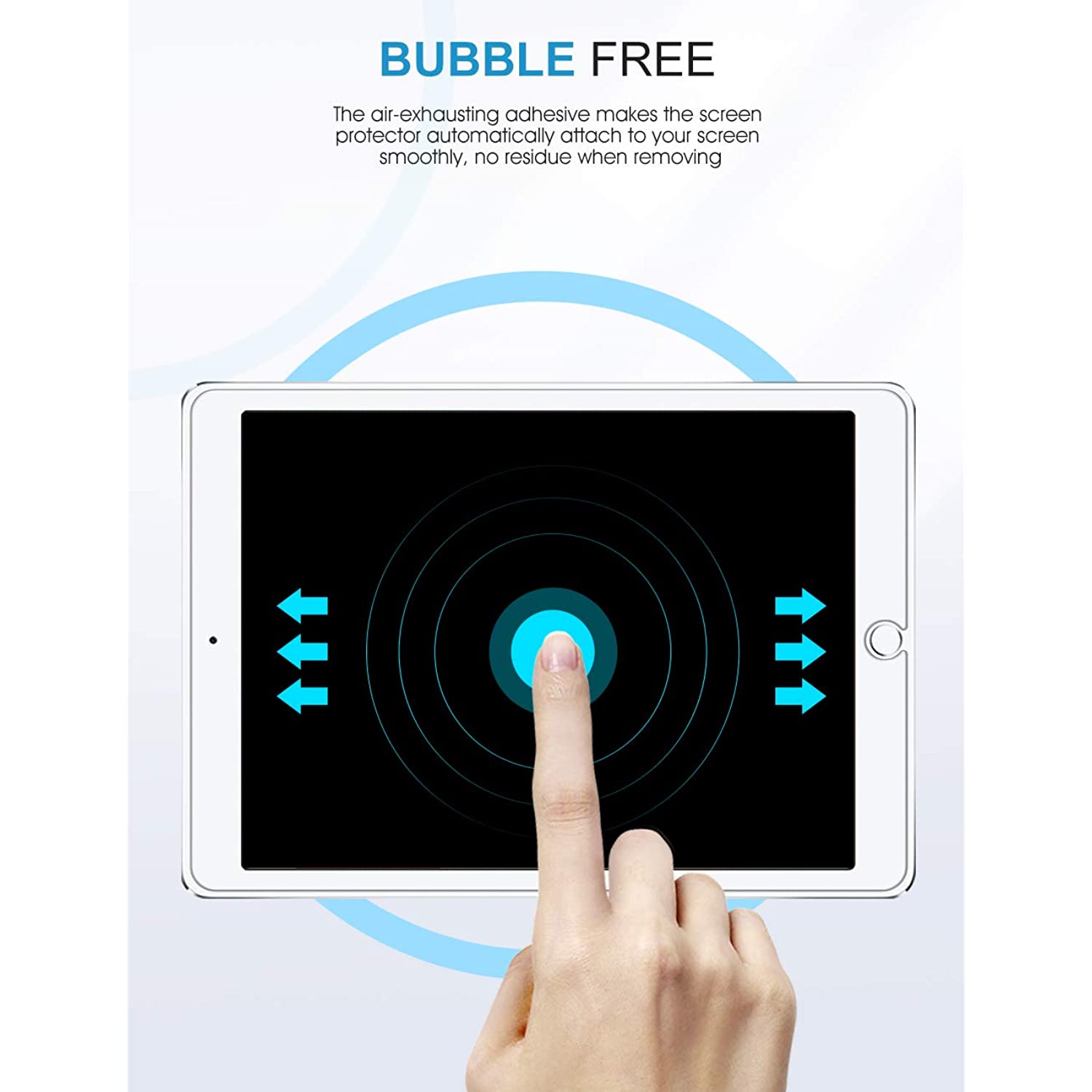 [3 Pack] Screen Protector for iPad 10.2 (2019), SPARIN Tempered Glass for iPad 10.2 (7th Gen) 2019 Released [High Sensitivity] [Easy Installation] [Bubble Free]