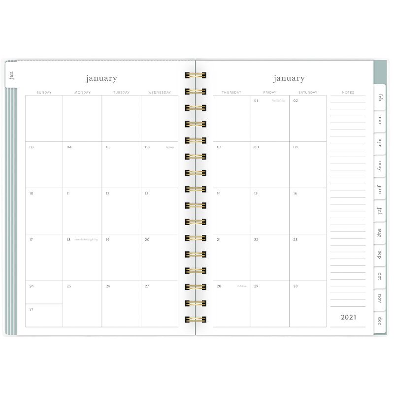 2021 Planner 8.5" x 5.875" Poly WB Green - Sugar Paper™