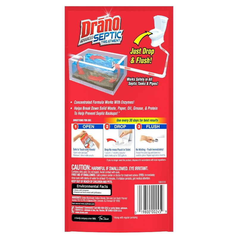 Drano Advanced Septic Treatment - 4ct