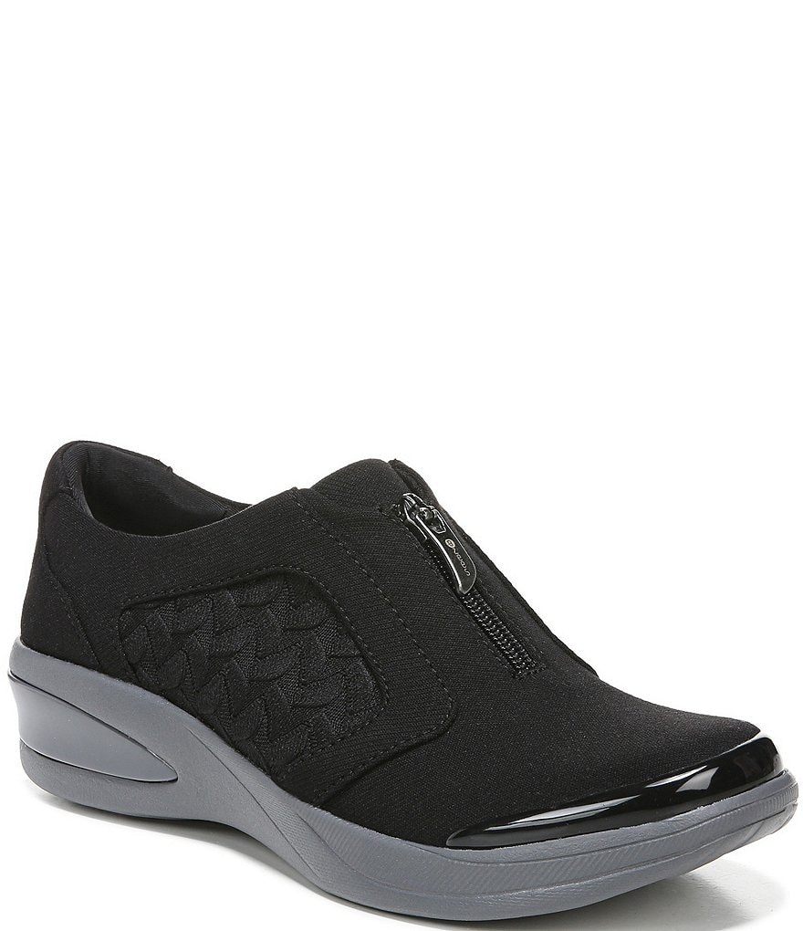 Bzees Florence Center Front Zip Slip-On Washable Sneakers