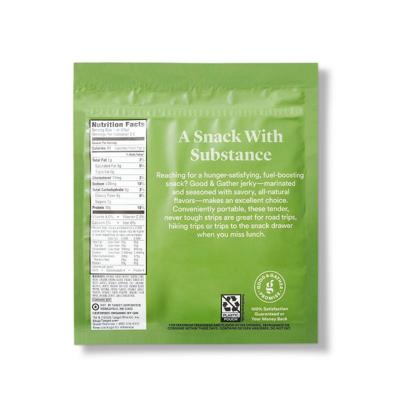 Organic Peppercorn Turkey Jerky - 2.5oz - Good & Gather™