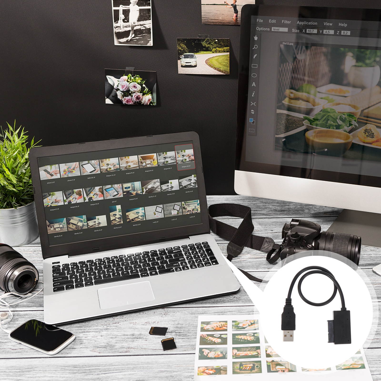 1Pc Professional Type C Laptop Docking Station Network Cable Converter for Office