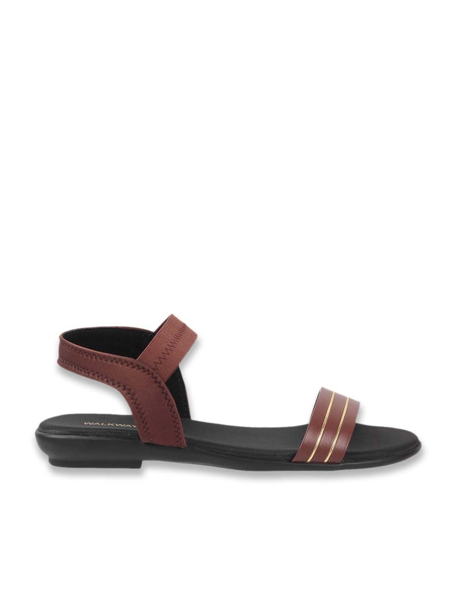 Walkway Women's Brown Ankle Strap Sandals