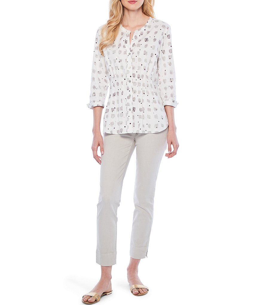 NIC + ZOE 3/4 Sleeve Cotton Stretch Cafe Shirt