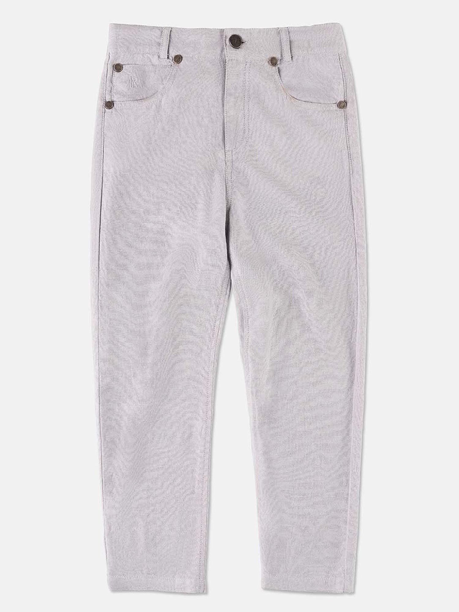 Angel & Rocket Boys Light Grey Solid Trousers