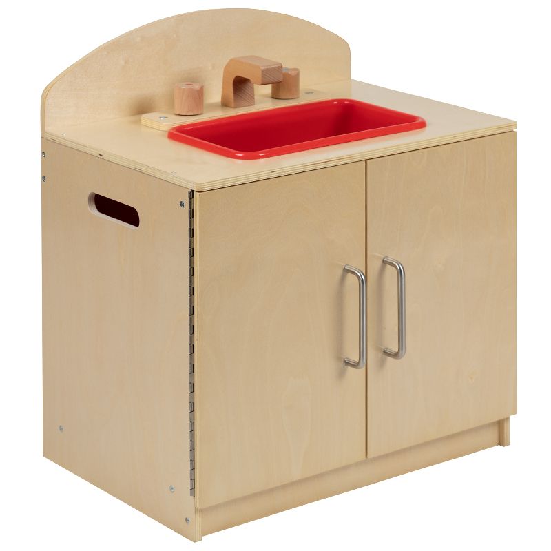 Emma and Oliver Children's Wooden Kitchen Set-Stove/Sink/Refrigerator for Commercial or Home Use
