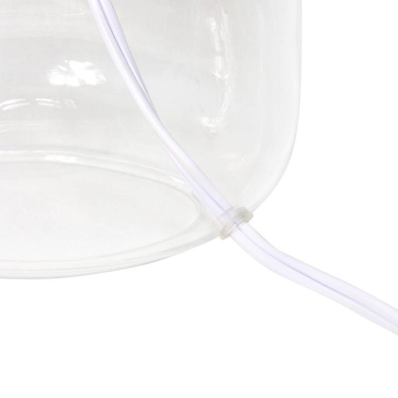 Glass Table Lamp with Fabric Shade Fresh White - Simple Designs