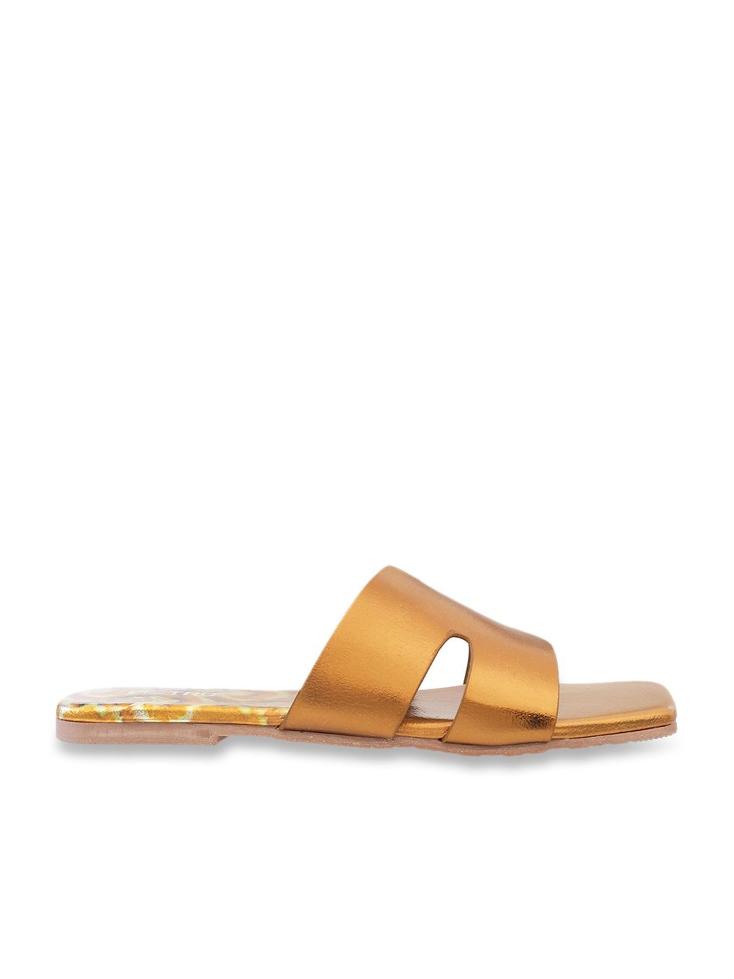 Metro Women's Antique Gold Casual Sandals