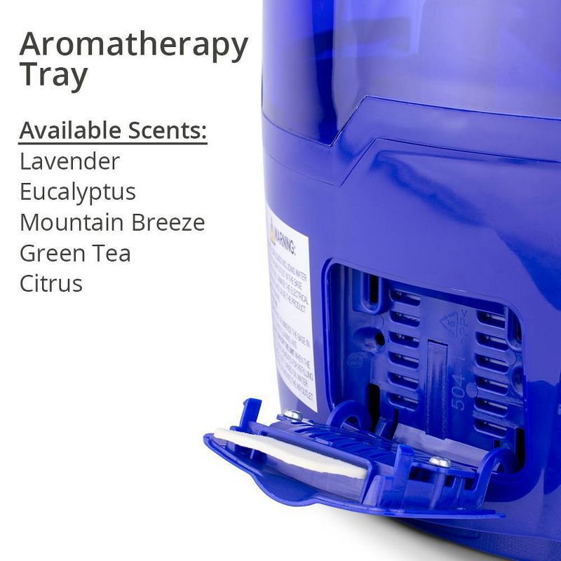 Air Innovations 1.37 Gal Ultrasonic Cool Mist Humidifier with Aroma Tray Blue