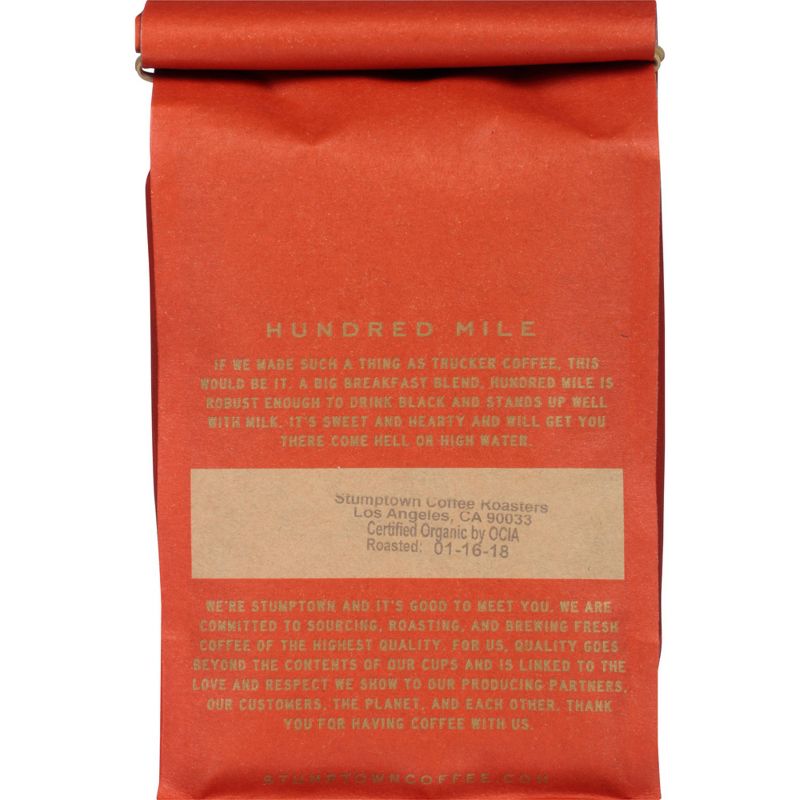 Stumptown Hundred Mile Espresso Roast Whole Bean Light Roast Coffee - 12oz