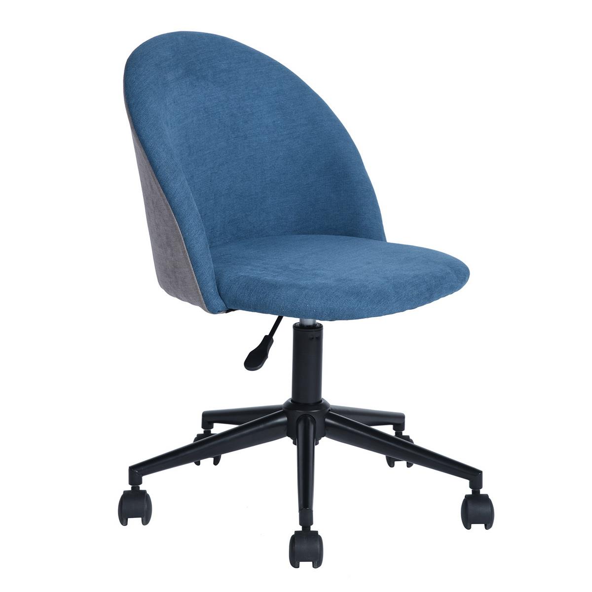FurnitureR Office Chair Fabric Velvet Patchwork Lounge Chair Swivel Computer Desk Chair