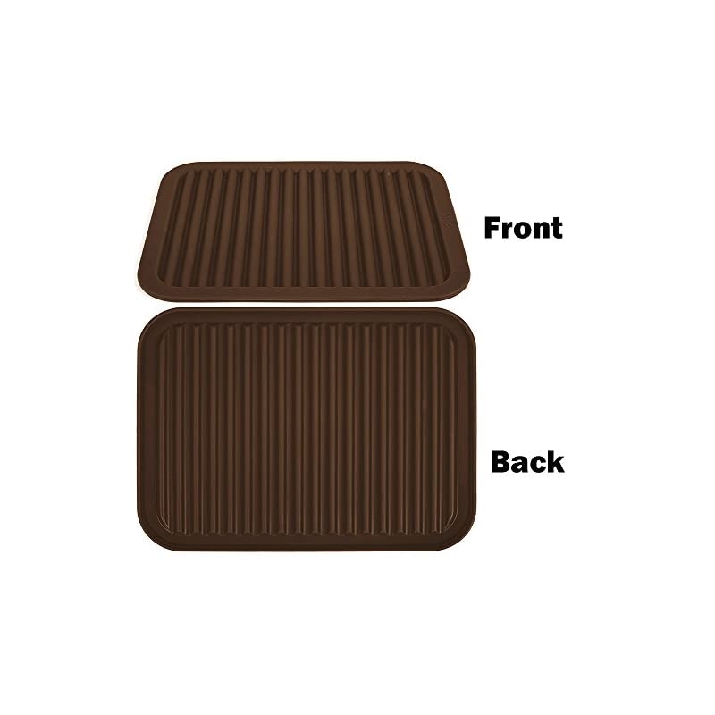 x 12" Silicone Pot Holder, Trivet Mat, Baking Gadget Kitchen Table Mat, Silicone Drying Mat, Draining Board - Waterproof, Heat Insulation, Non-Slip, Trivet, Tableware Pad Coasters, Durable, Brown