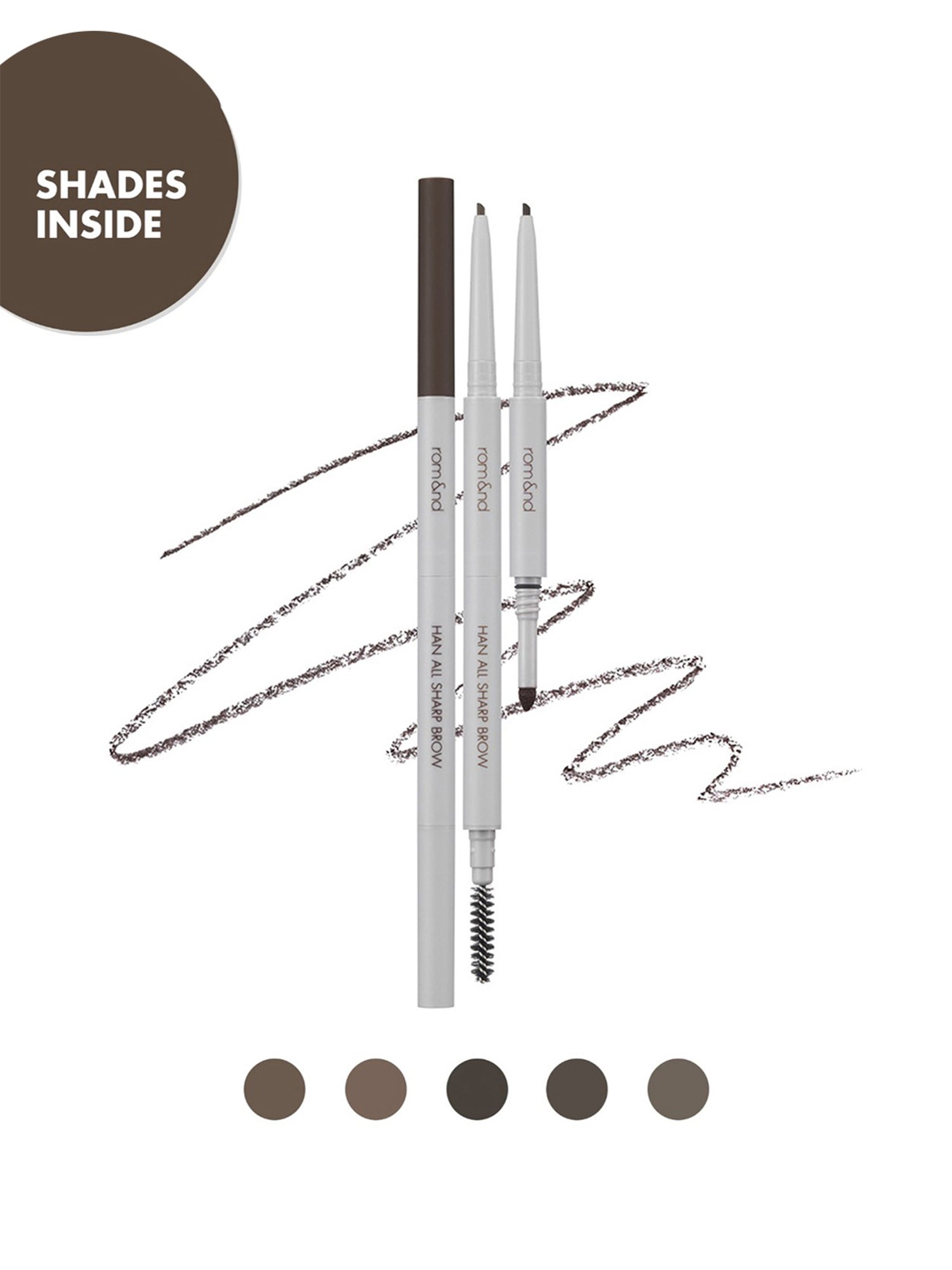 Rom&nd Han All Sharp Brow W1 Gentle Brown - 0.24 gm