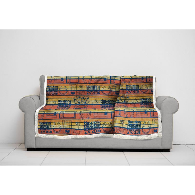 Stranger Things AV Club Sherpa Blanket