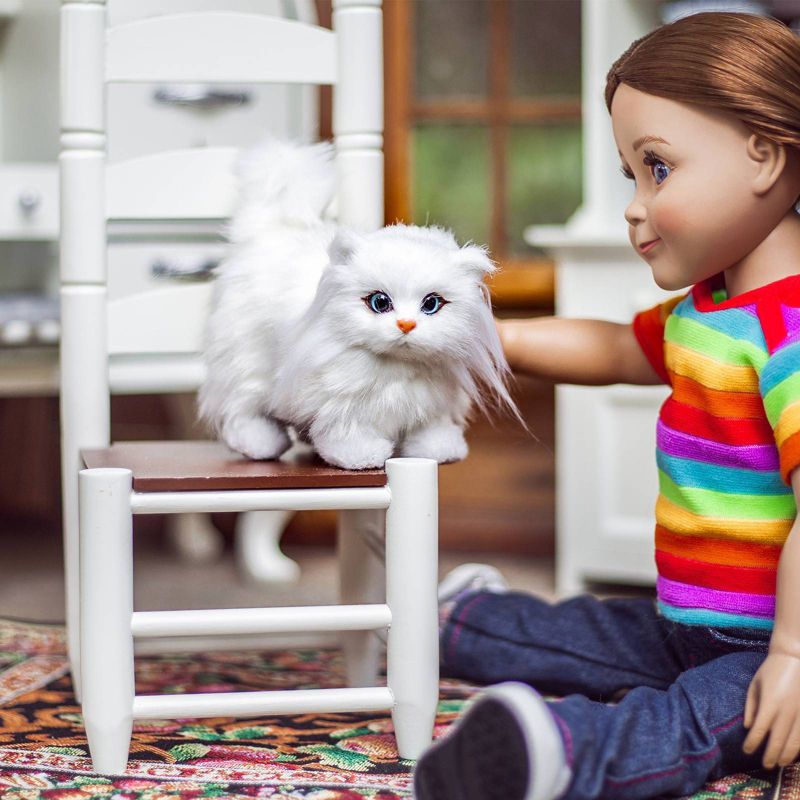 The Queen's Treasures 18" Doll Pet Accessory - White Blue Eyed Cat