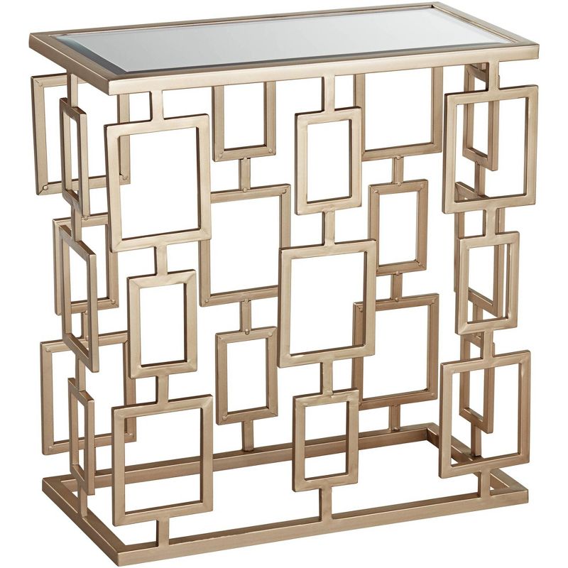 Set of 3 Glam Mirrored Accent Tables Gold - Olivia & May