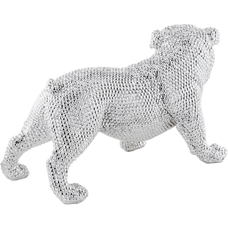 Studio 55D Silver Standing Bulldog 15 3/4" Wide Sculpture