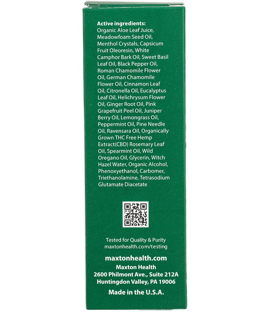 Maxton Health Premium CBD Hemp Oil for Relief Soothing Muscle Rub Roll-On