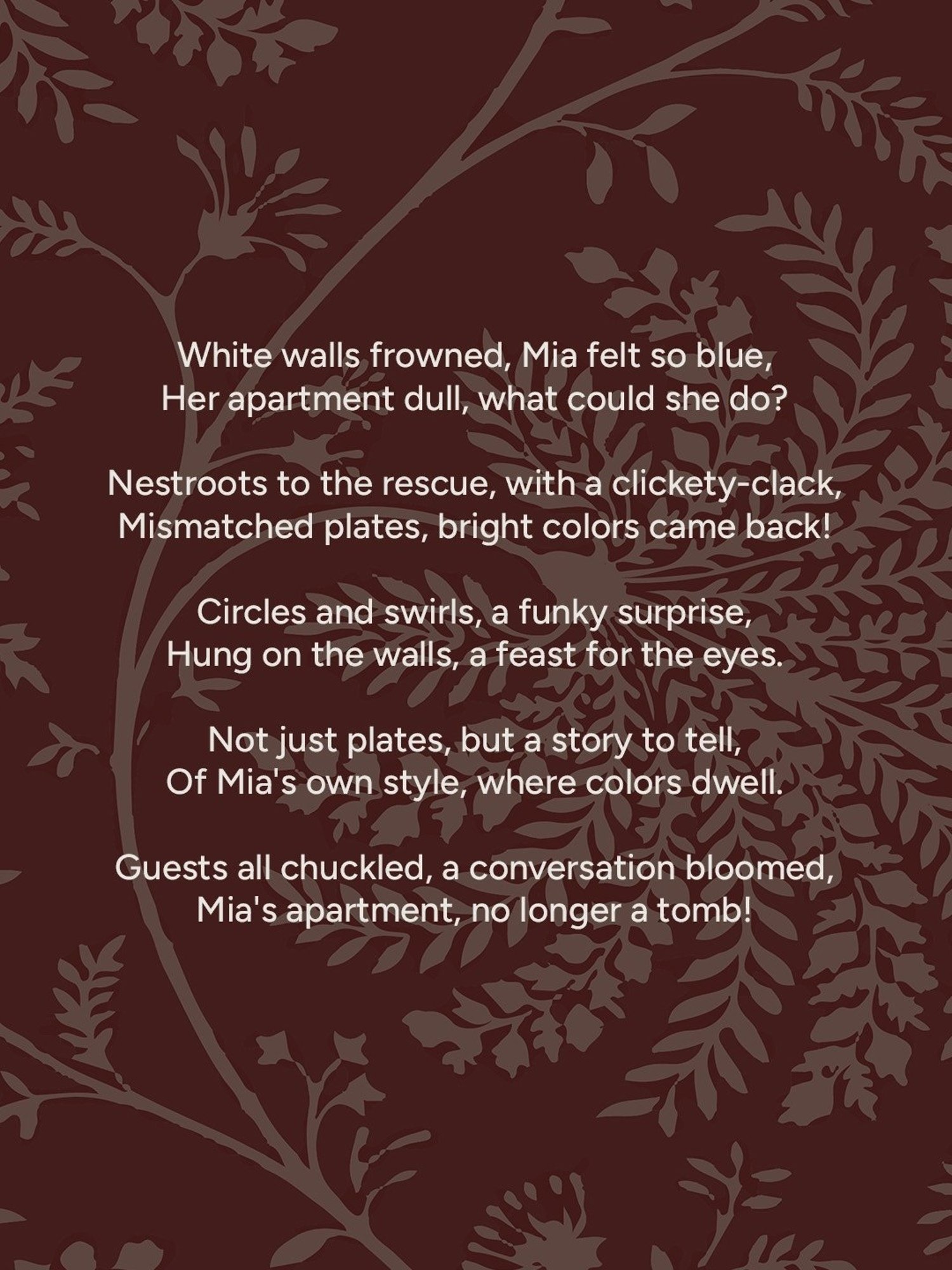 Nestroots Bohemian Floral Multicolor Porcelain Wall Plate