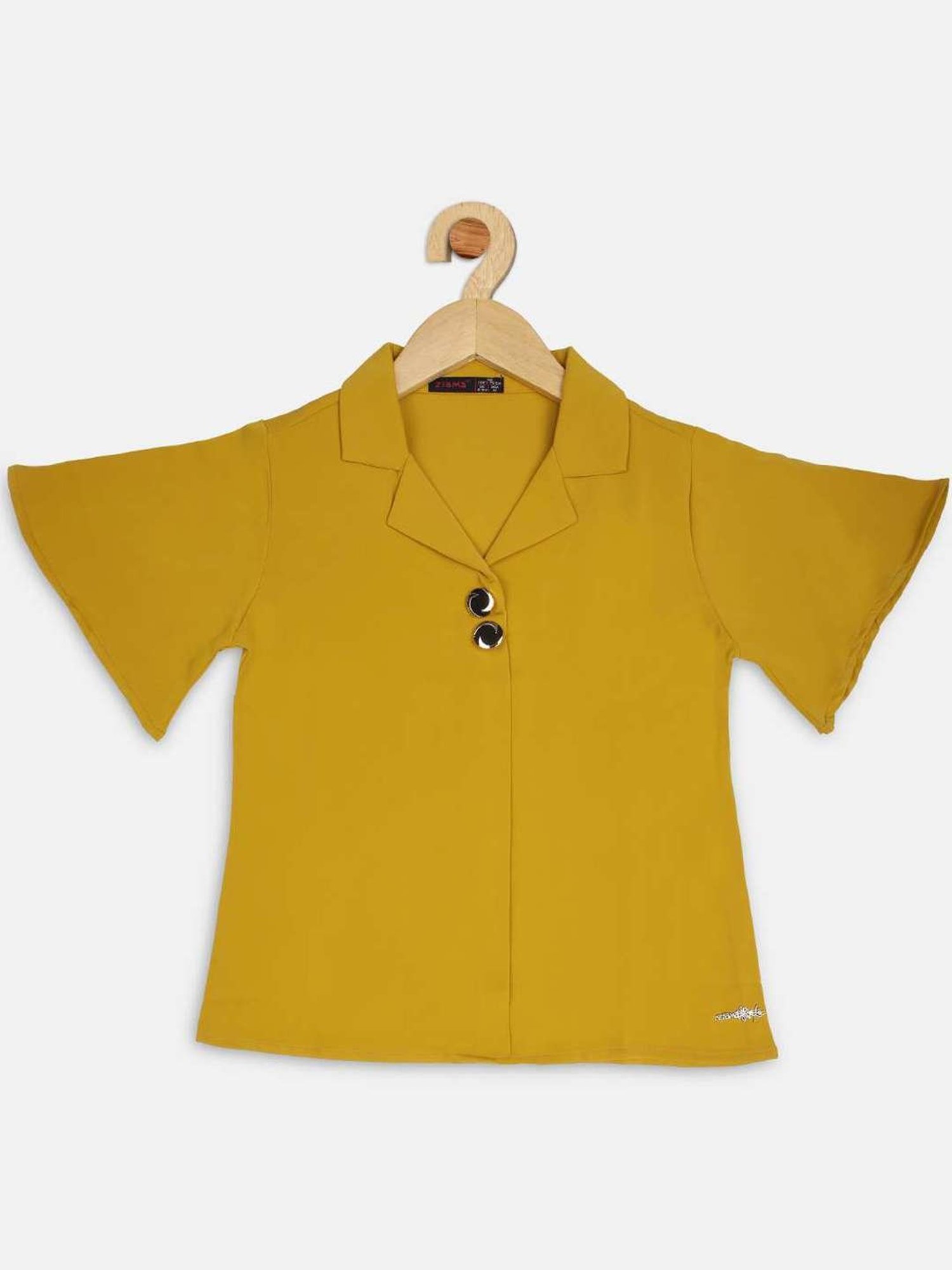 ZIAMA Kids Mustard Regular Fit Top