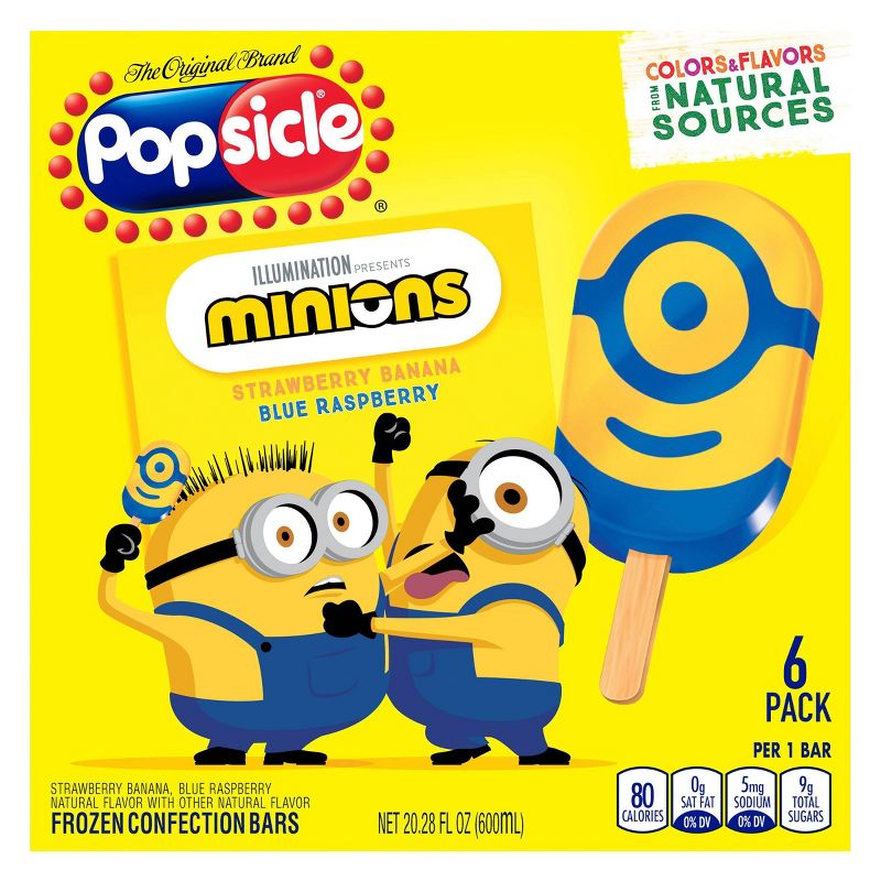 Popsicle Minions Frozen Bars - 6ct