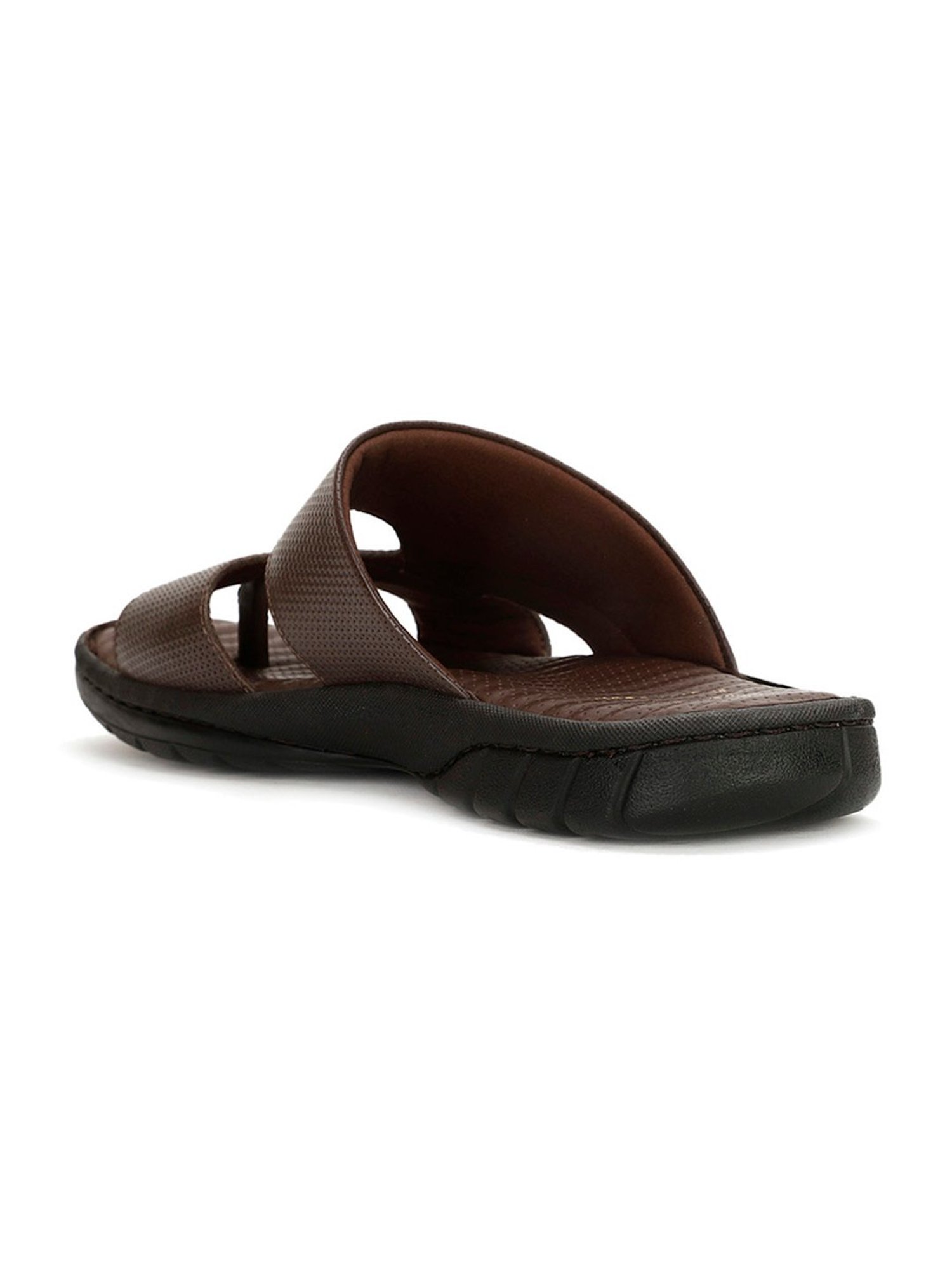 Scholl by Bata Men's Brown Toe Ring Sandals
