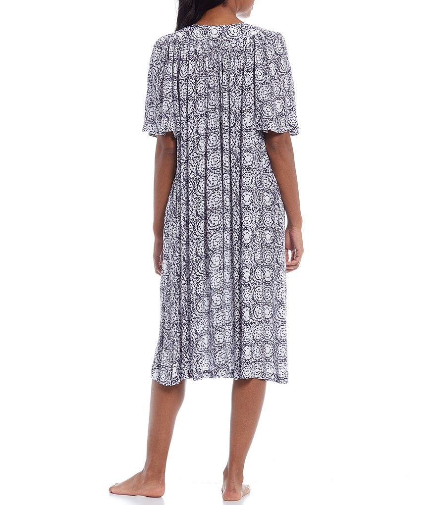 Go Softly Circle Montage Printed Crinkled Woven Patio Dress