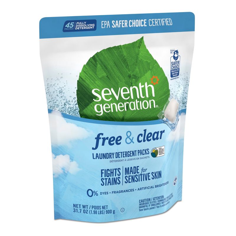 Seventh Generation Laundry Packs Free & Clear - 45ct