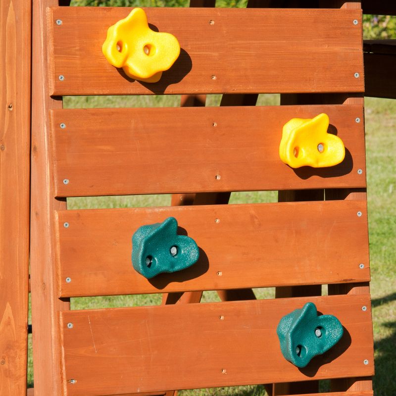 Swing-N-Slide Climbing Rock Holds - Green/Yellow (4-Pack)