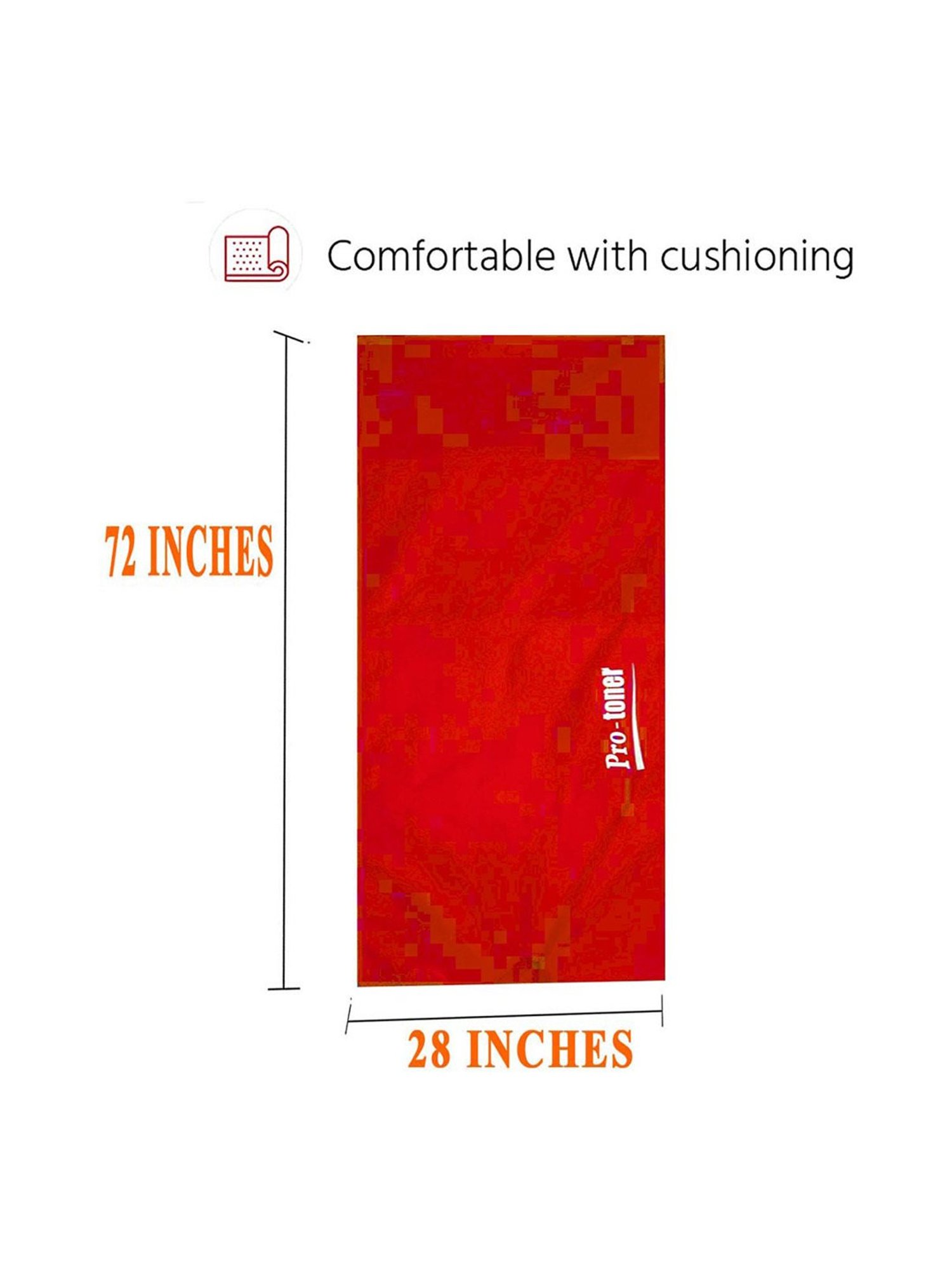 Protoner Foldable Yoga Mat (Red) Size - 43x71x2