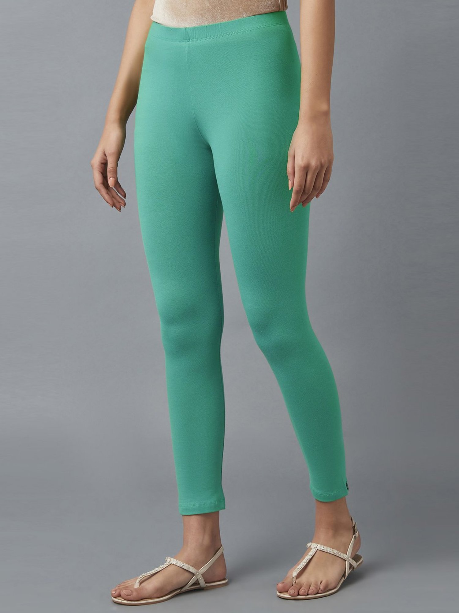 Elleven Green Plain Leggings