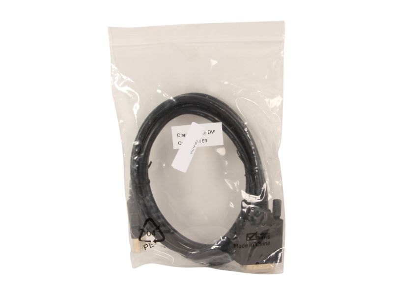 Link Depot DP-6-DVI 6 ft. DisplayPort to DVI Cable