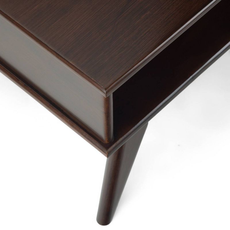 36" Tierney Mid Century Square Coffee Table Brown - WyndenHall