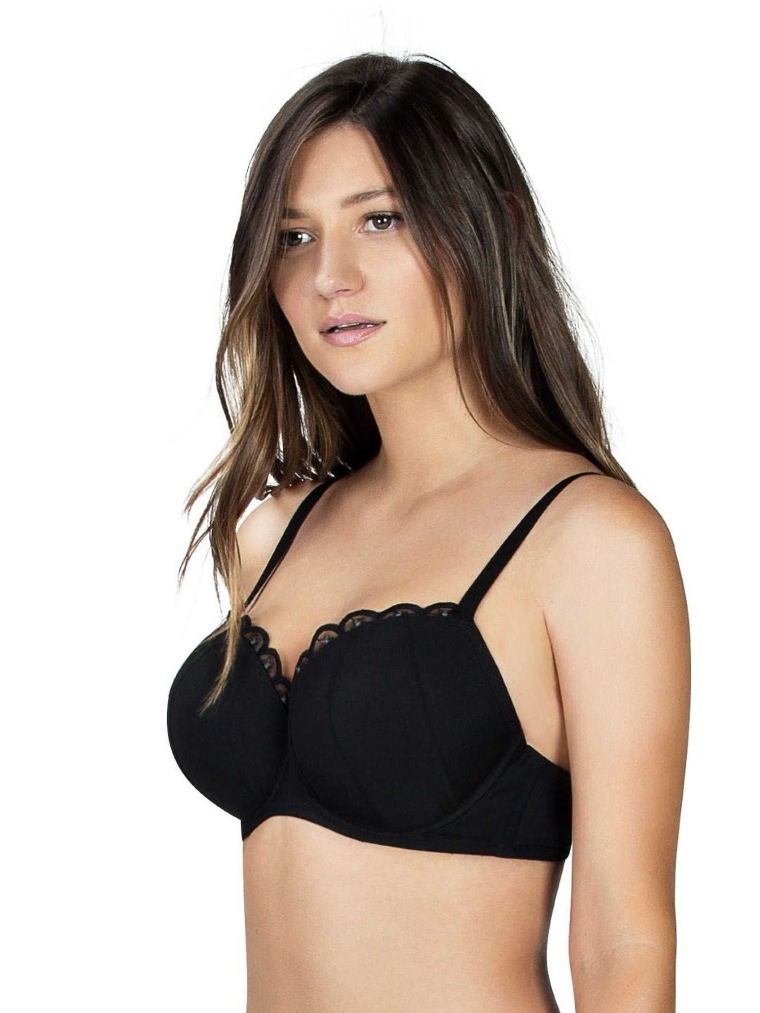 PARFAIT Black Under Wired Padded Plunge Bra