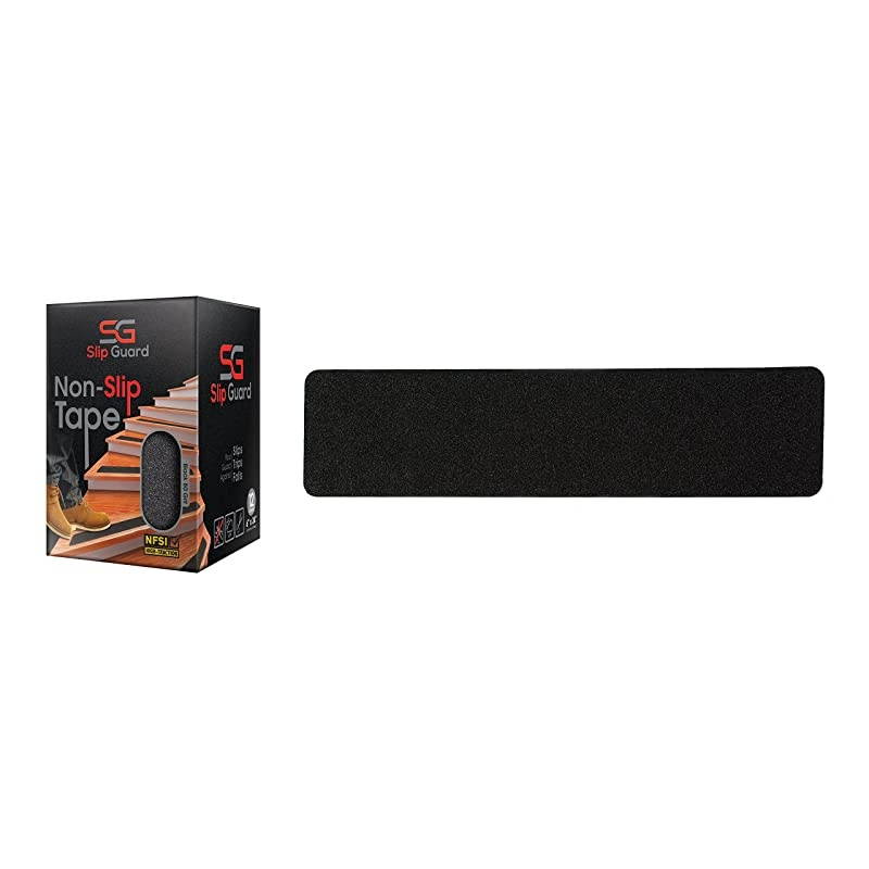 Non-Stair Tape,12 Pack - Indoor & Outdoor Waterproof Safety Stair Treads, High Traction Friction Abrasive Adhesive for Steps, 6" x 24", 80 Grit, Black