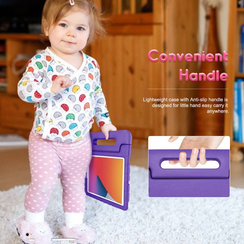 Donwell For iPad 7th Generation 8th Generation 10.2 inch 2019/2020 Cover Case for Kids Durable Shockproof Protective Handle Stand Case with Kickstands for iPad 7/8/Air 3rd Gen