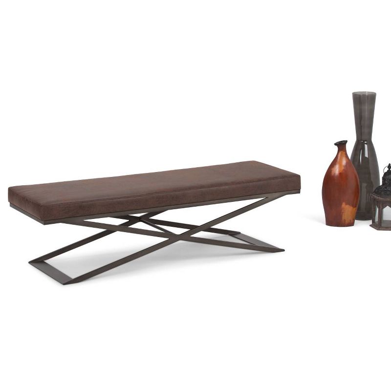 Juneau Demilune Accent Bench Brown - Treasure Trove Accents