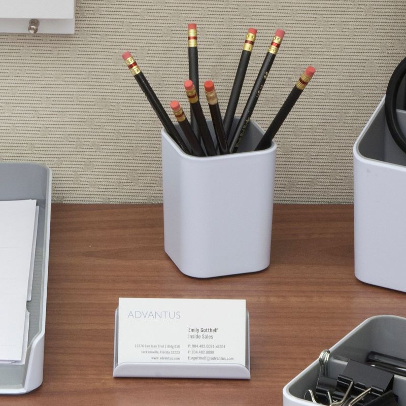 Fusion Letter Tray, White and Gray (37522) 