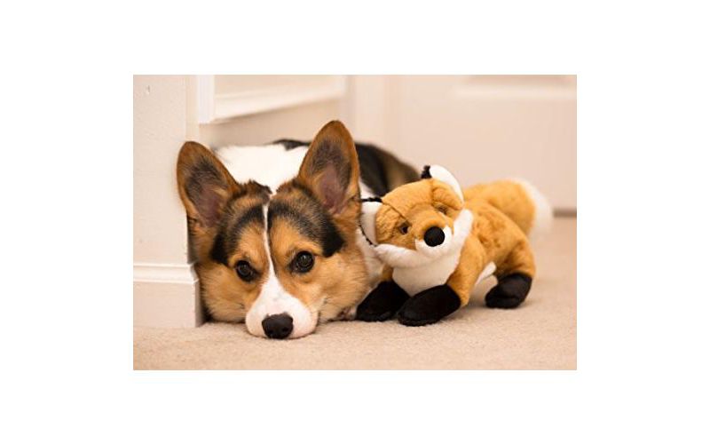 Fluff & Tuff Hendrix the Fox, Large Plush Dog Toy with Squeaker