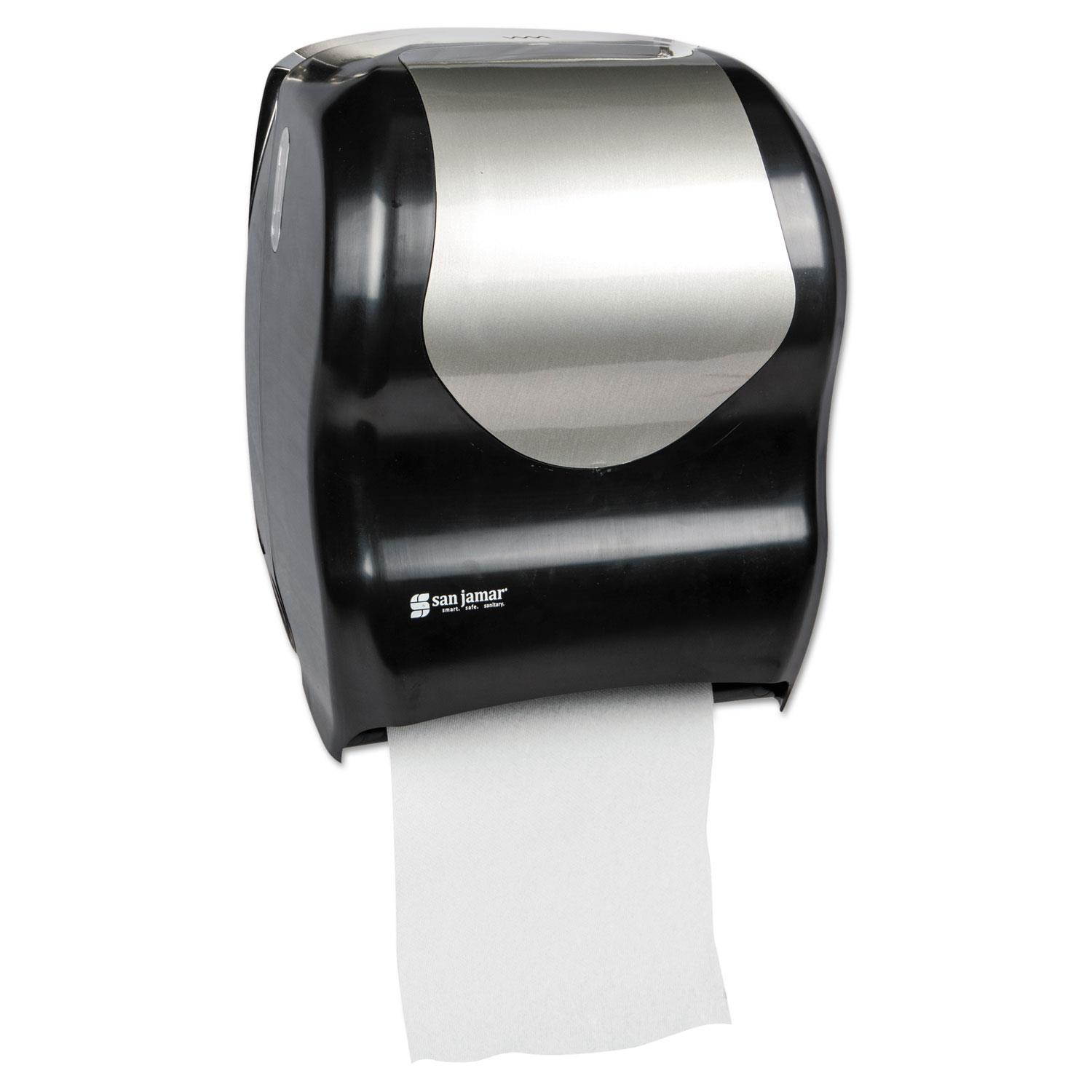 San Jamar - T1370BKSS - Tear-N-Dry Touchless Roll Towel Dispenser, 16 3/4 x 10 x 12 1/2, Black/Silver