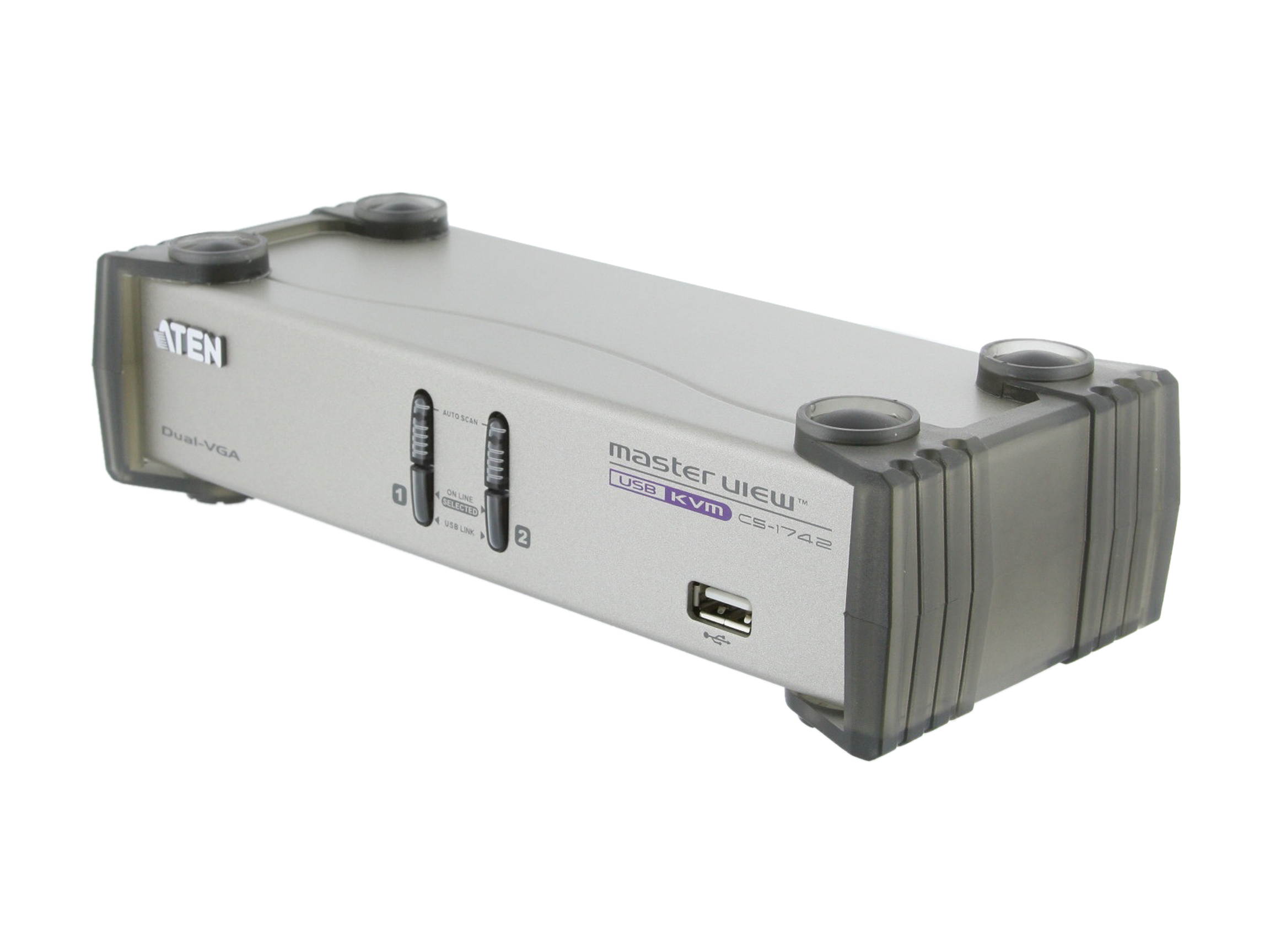 ATEN CS1742 2 Port Dual-View KVM Switch