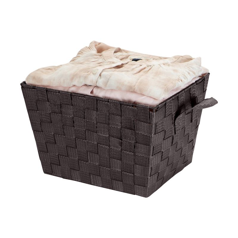 Simplify Small 10" Woven Storage Bin Brown