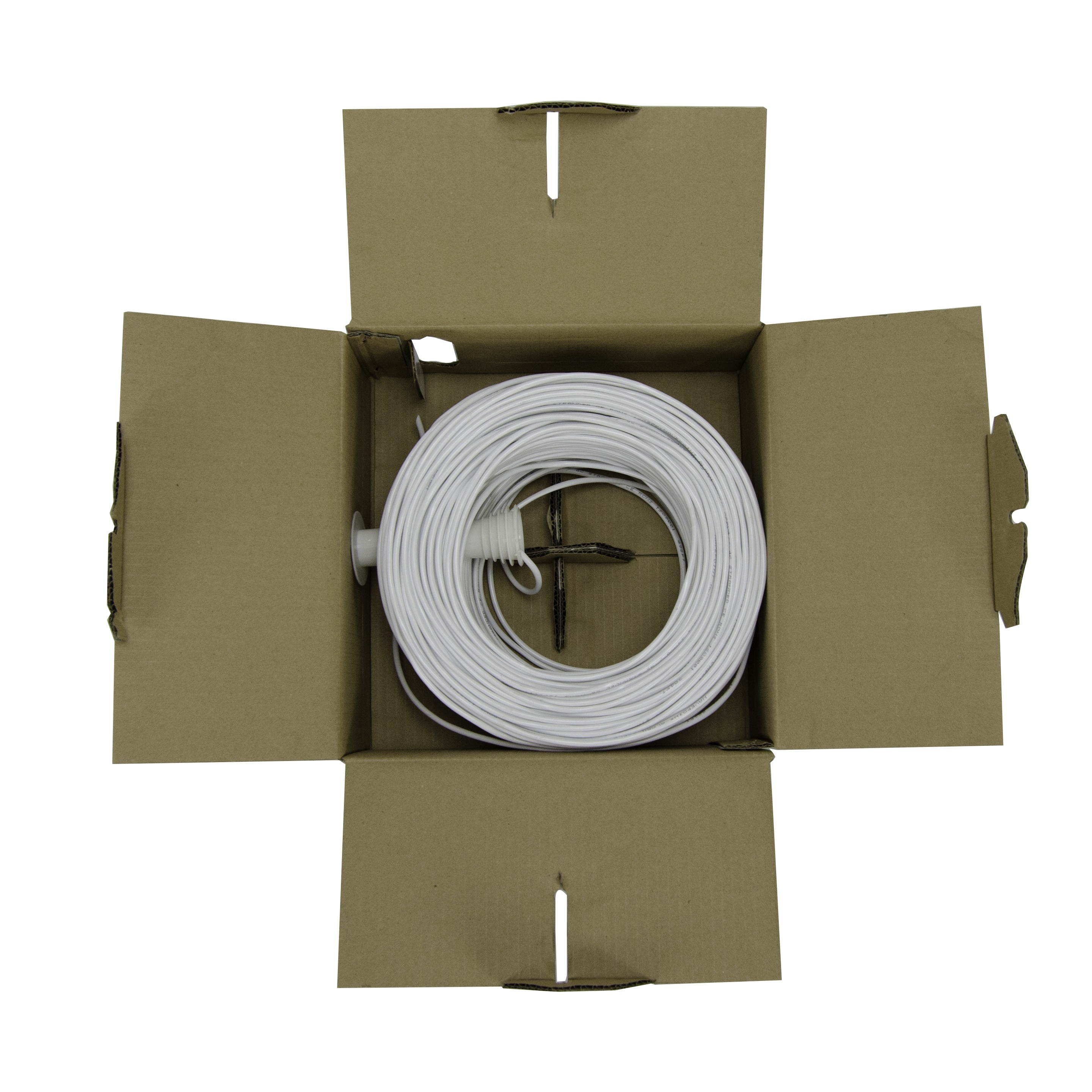 NavePoint Security Burglar Alarm Cable 22/4 22AWG Unshielded 500ft 10-Pack White