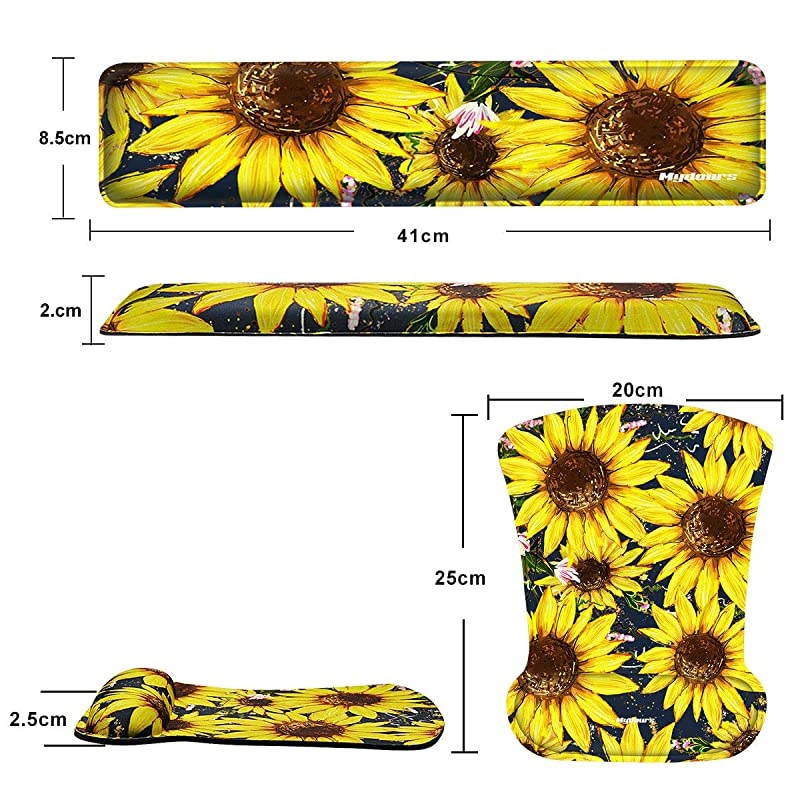 Keyboard Wrist Rest and Mouse Wrist Rest Support Set for Computers Laptop Made of Memory Foam and NonSlip Rubber Base Ergonomic Design and Easy Typing Wrist Support Pad