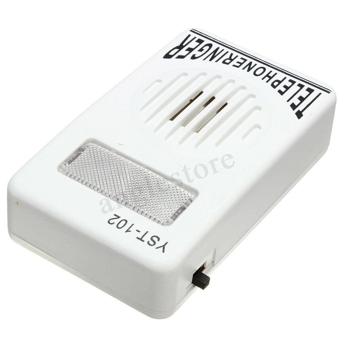 Telephone Bell Ringer Up To 95dB With Strobe Light Flasher Extra-Loud