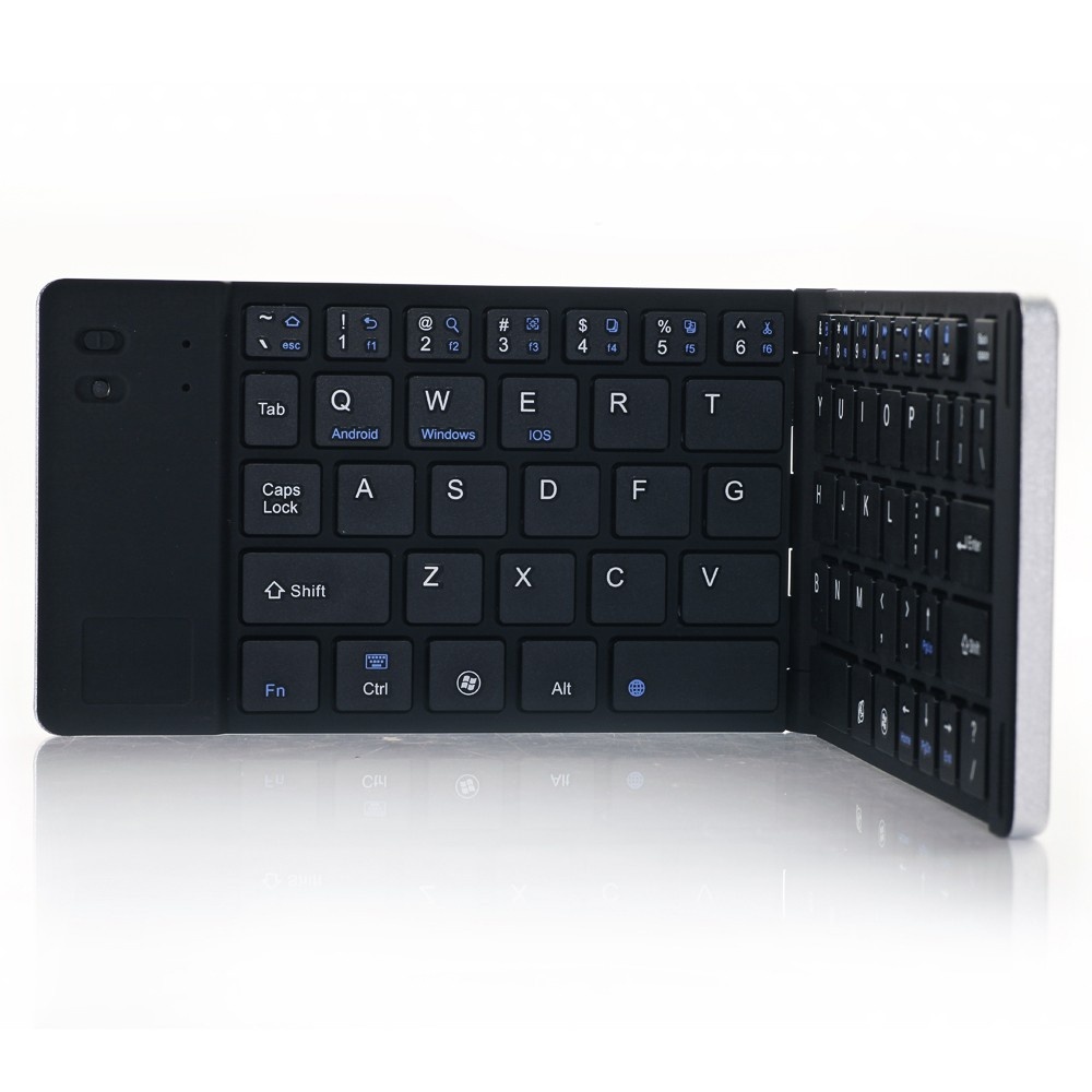 GK228 BT Wireless Keyboard 66 Keys Folding Mini Portable Office Keyboard with Stand for Phone/Tablet/Laptop