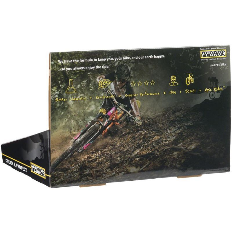 Pedro's Bike Care POP Lubricant, Lube Tool, Cleaner Display