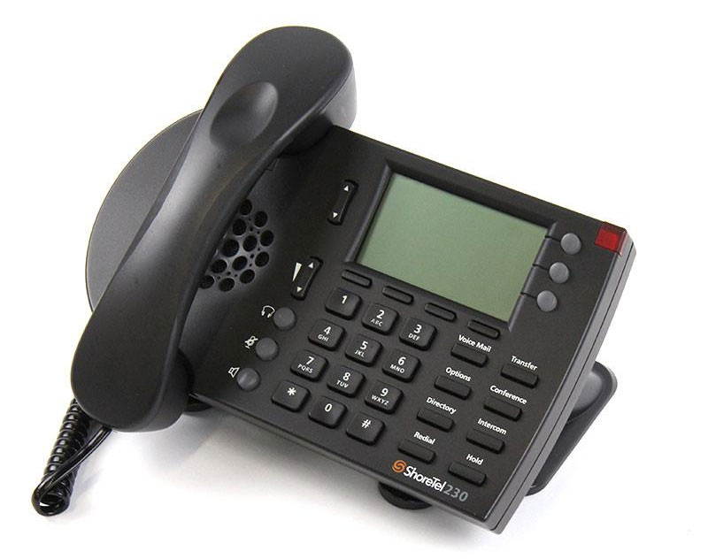 ShoreTel ShorePhone IP 230 3-Line IP Telephone (Black)-3pack