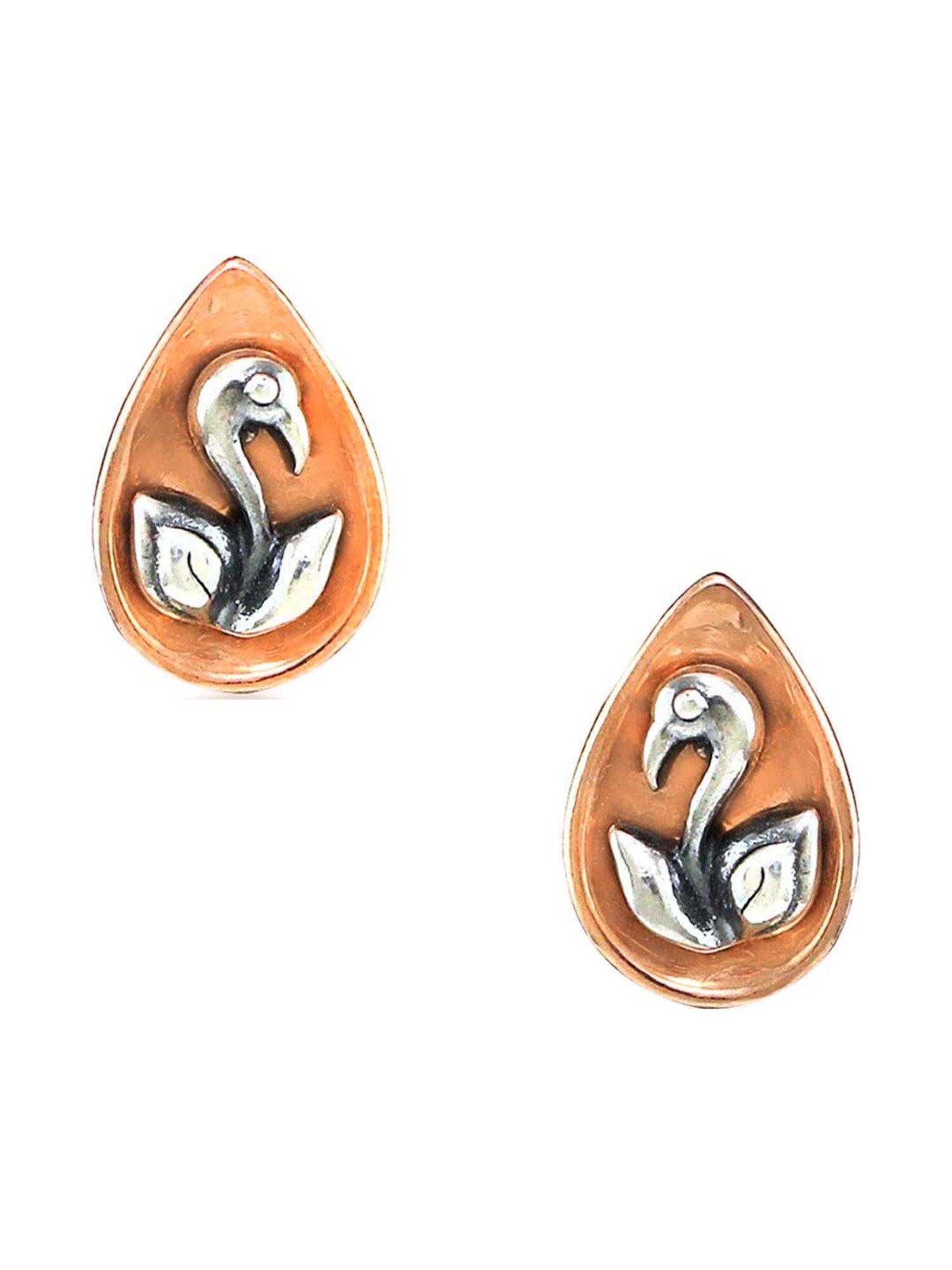 Taraash 92.5 Sterling Silver Swan Earrings for Women